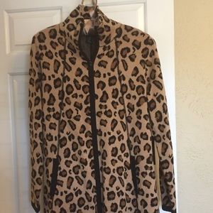 Leopard sweater coat by Rachel Zoe